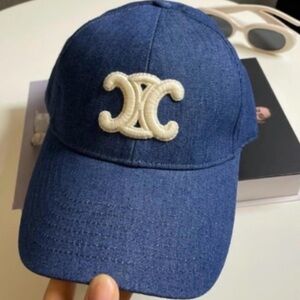 Celine blue denim Cap with off-White Logo